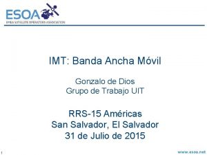 IMT Banda Ancha Mvil Gonzalo de Dios Grupo