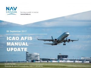 NAV CANADA 06 September 2017 ICAO AFIS MANUAL