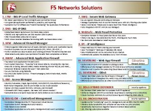 F 5 Networks Solutions 1 LTM BIGIP Local