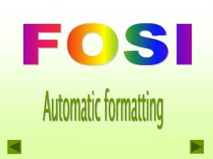 FOSI for screen and print u A screen