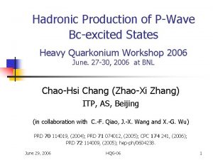 Hadronic Production of PWave Bcexcited States Heavy Quarkonium