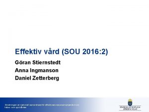 Effektiv vrd SOU 2016 2 Gran Stiernstedt Anna