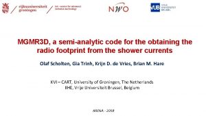 MGMR 3 D a semianalytic code for the