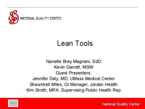 Lean Tools Nanette Brey Magnani Ed D Kevin