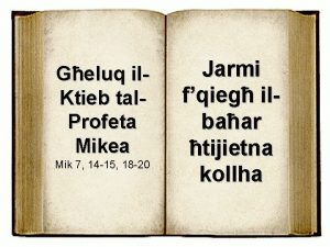 Geluq il Ktieb tal Profeta Mikea Mik 7