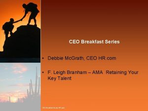 CEO Breakfast Series Debbie Mc Grath CEO HR