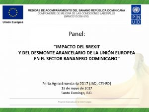 Panel IMPACTO DEL BREXIT Y DEL DESMONTE ARANCELARIO