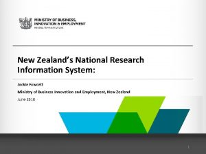 New Zealands National Research Information System Jackie Fawcett