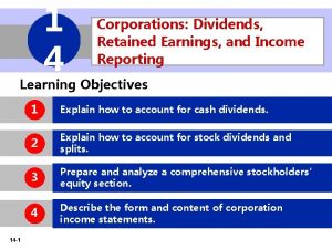 1 4 Corporations Dividends Retained Earnings and Income