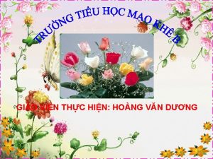 GIO VIN THC HIN HONG VN DNG Th