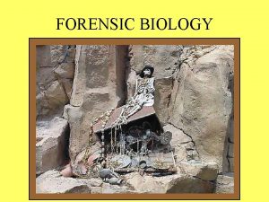 FORENSIC BIOLOGY Forensic Biology l l Anthropologyosteology Odontology