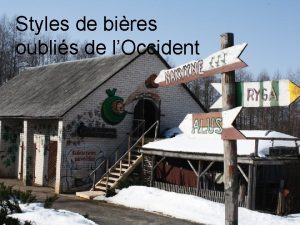 Styles de bires oublis de lOccident La Gose