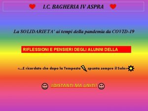 I C BAGHERIA IV ASPRA La SOLIDARIETA ai