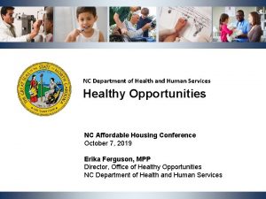 NC Department of Health and Human Services Healthy