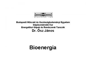 Budapesti Mszaki s Gazdasgtudomnyi Egyetem Gpszmrnki Kar Energetikai