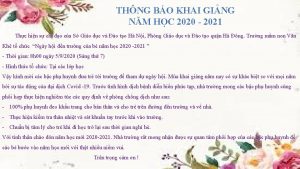 THNG BO KHAI GING NM HC 2020 2021