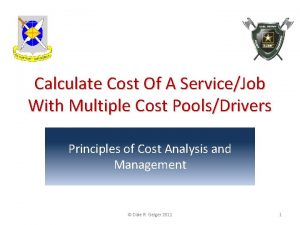 Calculate Cost Of A ServiceJob With Multiple Cost