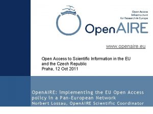 www openaire eu Open Access to Scientific Information