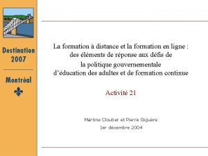 La formation distance et la formation en ligne