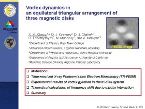 Vortex dynamics in an equilateral triangular arrangement of