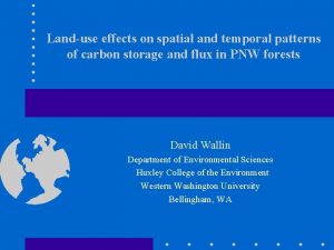 Landuse effects on spatial and temporal patterns of