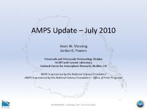 AMPS Update July 2010 Kevin W Manning Jordan