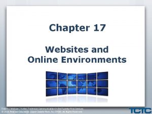 Chapter 17 Websites and Online Environments Dobrin Weisser