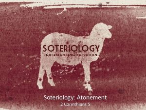 Soteriology Atonement 2 Corinthians 5 The Fortune Telling