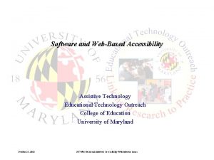 Software and WebBased Accessibility Assistive Technology Educational Technology