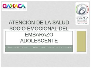 ATENCIN DE LA SALUD SOCIO EMOCIONAL DEL EMBARAZO