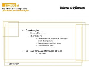 Sistemas de informao Engenharia e Tecnologia 2000 Sistemas