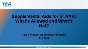 Supplemental Aids for STAAR Whats Allowed and Whats