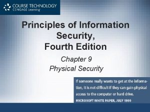 Principles of Information Security Fourth Edition Chapter 9