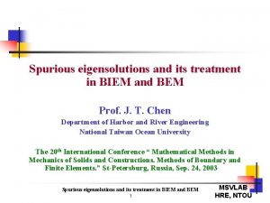 Spurious eigensolutions and its treatment in BIEM and