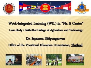 WorkIntegrated Learning WIL in Fix It Center Case