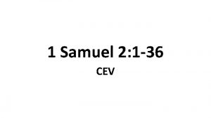 1 Samuel 2 1 36 CEV 1 Hannah