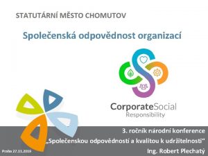 Spoleensk odpovdnost organizac Praha 27 11 2019 3