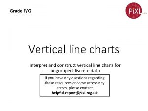 Grade FG Vertical line charts Interpret and construct