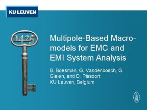MultipoleBased Macromodels for EMC and EMI System Analysis
