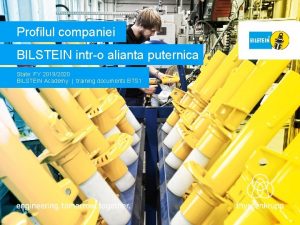 Profilul companiei BILSTEIN intro alianta puternica State FY