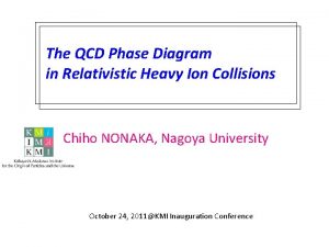 The QCD Phase Diagram in Relativistic Heavy Ion