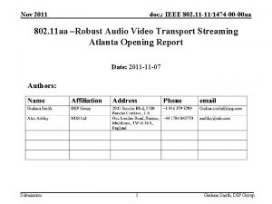 Nov 2011 doc IEEE 802 11 111474 00