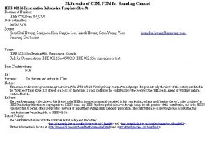 SLS results of CDM FDM for Sounding Channel