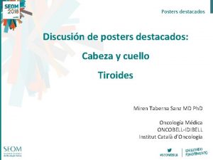 Posters destacados Discusin de posters destacados Cabeza y