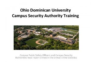 Ohio Dominican University Campus Security Authority Training Campus