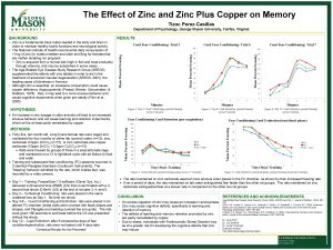 The Effect of Zinc and Zinc Plus Copper