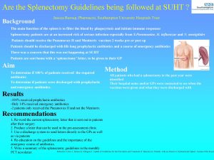 Are the Splenectomy Guidelines being followed at SUHT