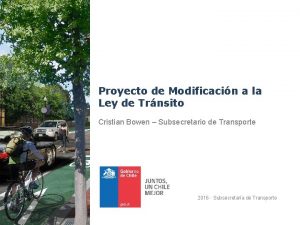 Proyecto de Modificacin a la Ley de Trnsito