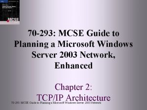 70 293 MCSE Guide to Planning a Microsoft