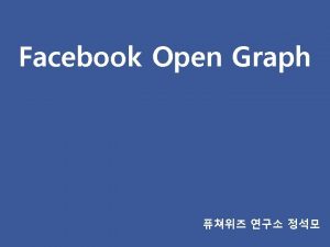 Facebook Open Graph Agenda Facebook API History Facebook